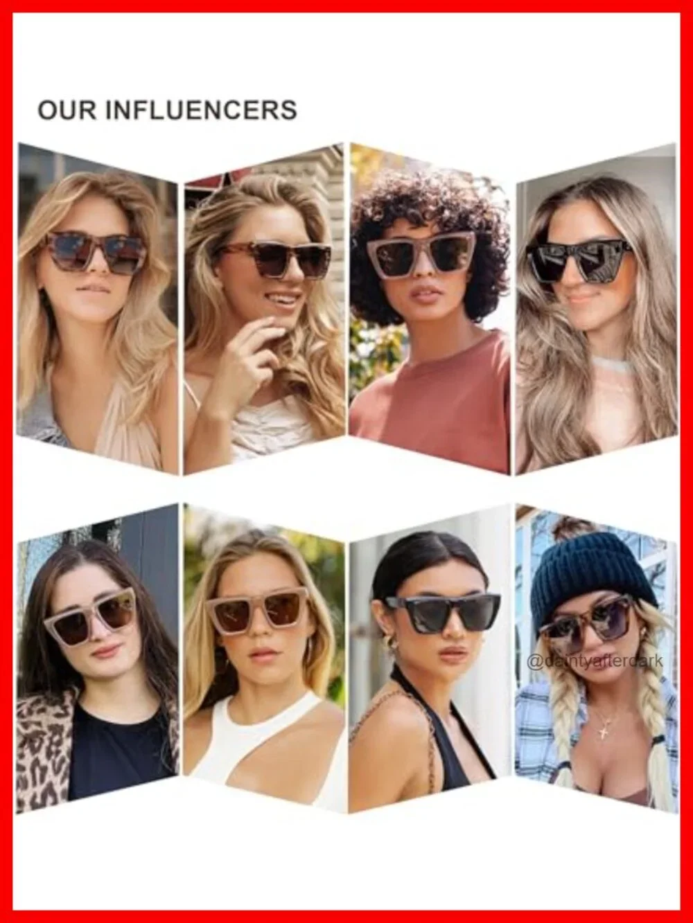 Fashion Oversized Square Cat Eye Polarized Sunglasses for Women